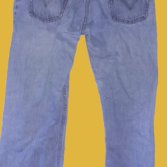 Men's Vintage 90's Levis 505 Light Blue Denim Jeans Size 31x32 - Picture 3 of 6